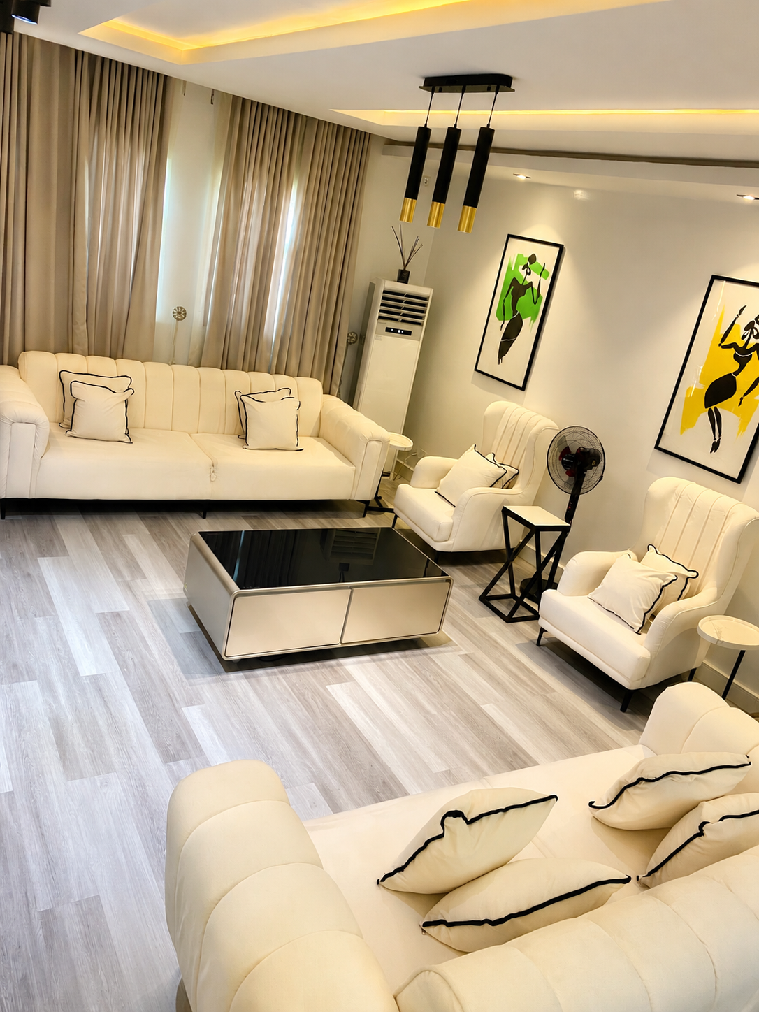 Gold 7 Residence living room in Jahi Abuja